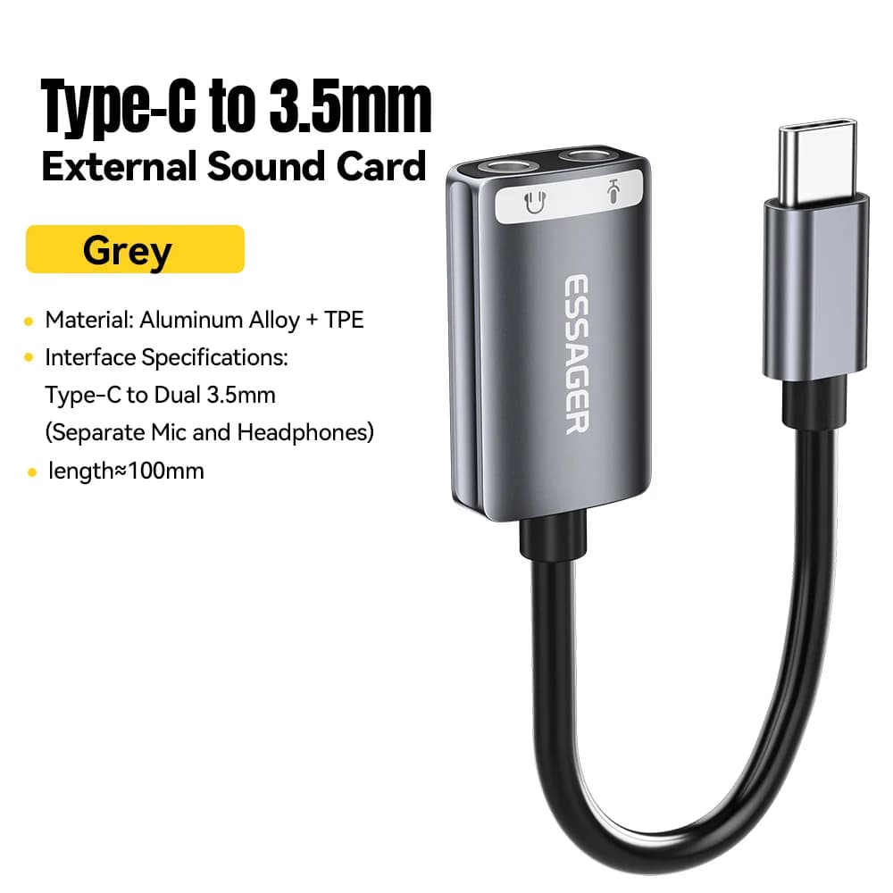 외부 USB 사운드 카드 (3.5mm 오디오 어댑터)