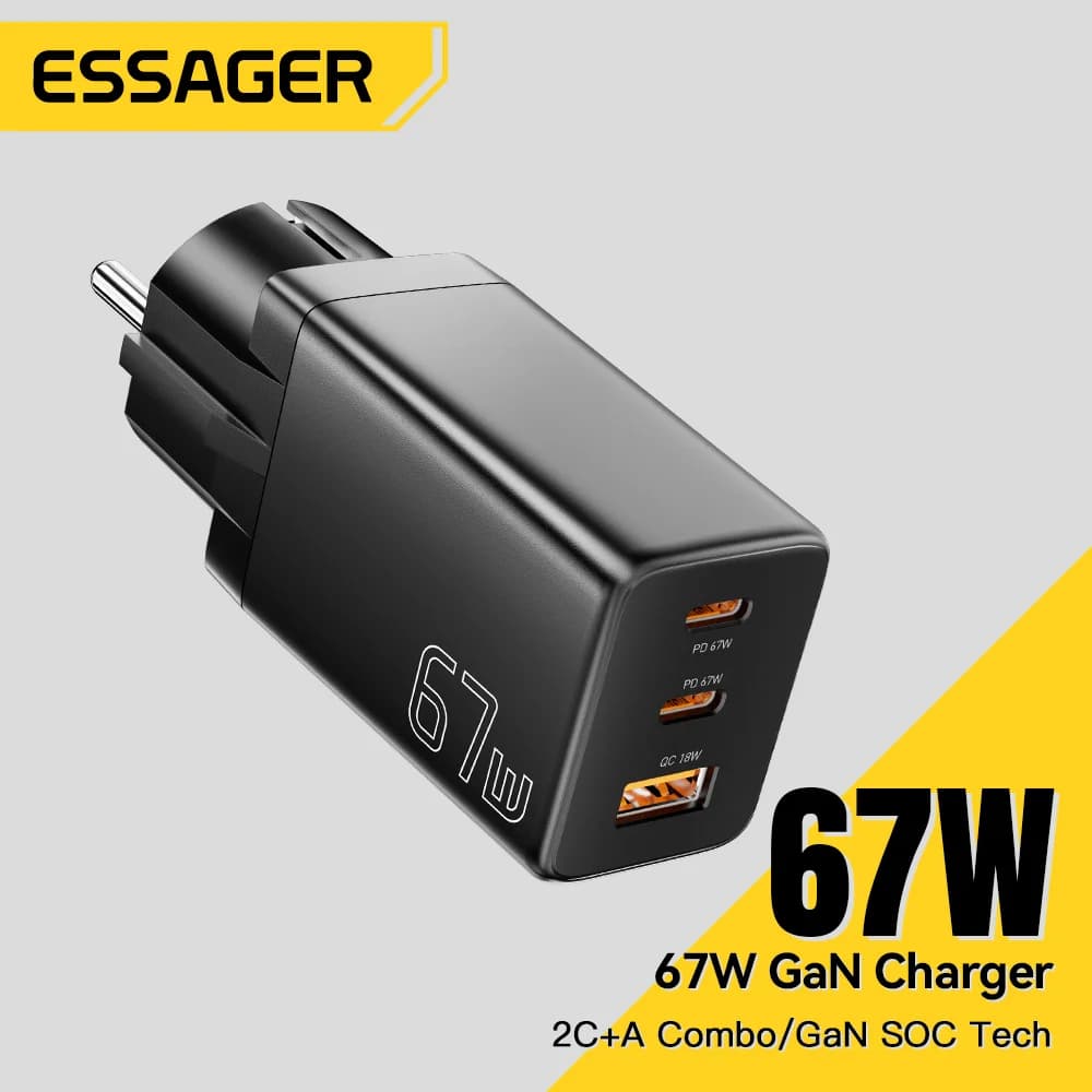 GaN USB Type-C 충전기 (EU/KR 플러그 옵션)