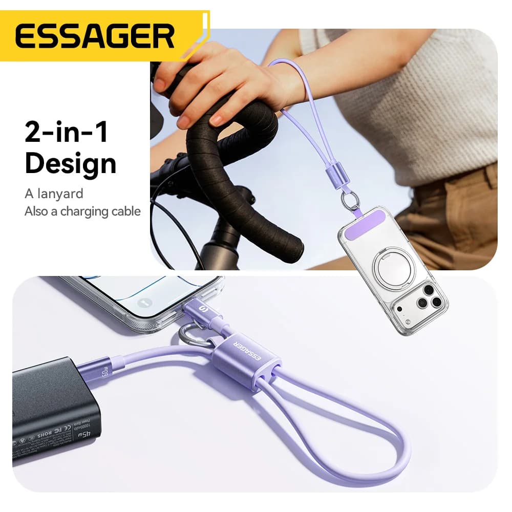 60W 짧은 USB-C to USB-C 스트랩 케이블