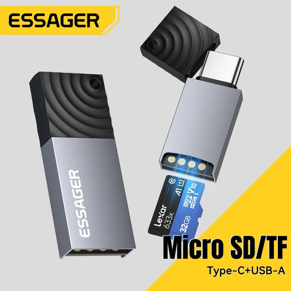 2-in-1 USB-C 및 USB 2.0 카드 리더기