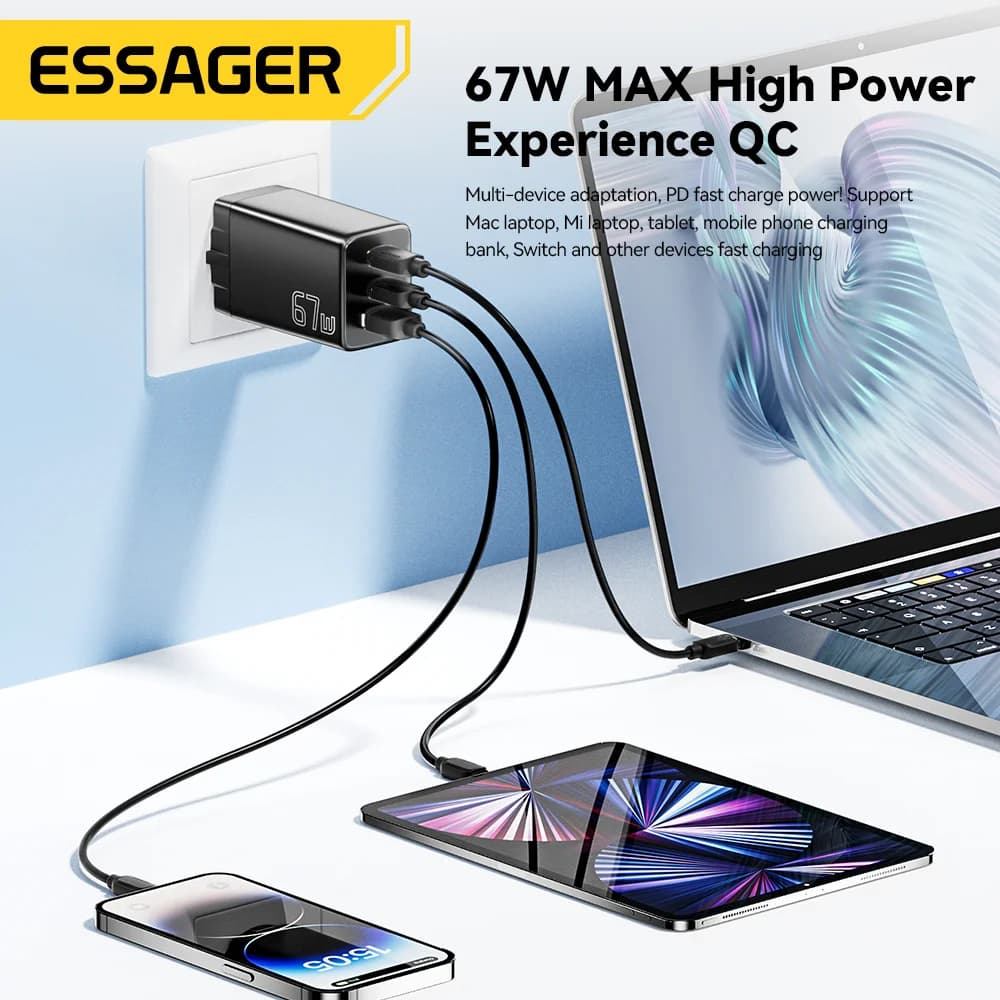 GaN USB Type-C 충전기 (EU/KR 플러그 옵션)